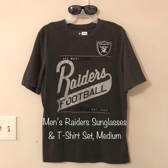 NFL Other - Men's Raiders Sunglasses & T-shirt Set, Sz Medium